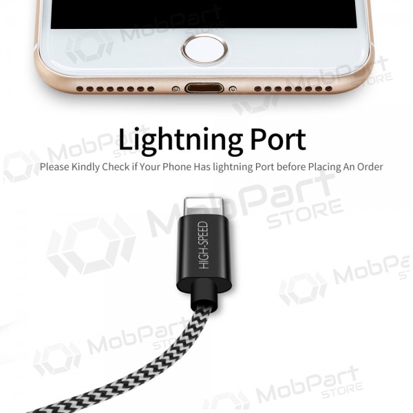 USB kaapeli Dux Ducis K-ONE Lightning FastCharging 1.0m