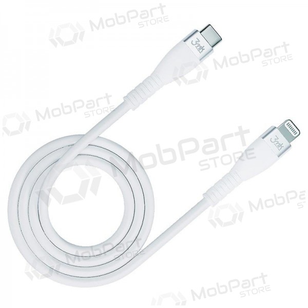 USB kaapeli 3MK Hyper Silicone Cable Lightning 20W 1m