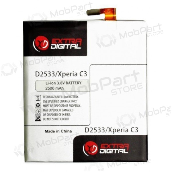 Sony Xperia C3 (D2533, LIS1546ERPC) paristo / akku (2500mAh) Sony Xperia C3 (D2533, LIS1546ERPC) paristo / akku (2500mAh)
