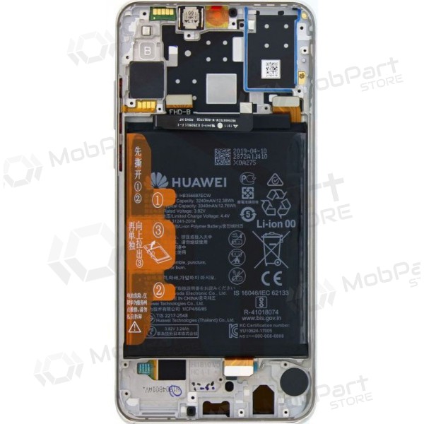 Huawei P30 Lite 48MP näyttö (Breathing Crystal) (kehyksellä ja paristo) (service pack) (alkuperäinen)