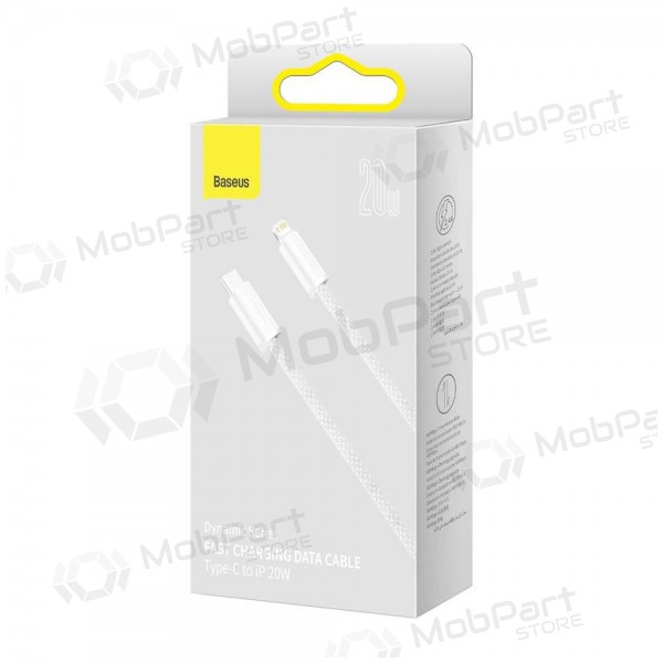USB kaapeli Baseus Dynamic Type-C - Lightning 20W 2.0m (valkoinen) CALD000102