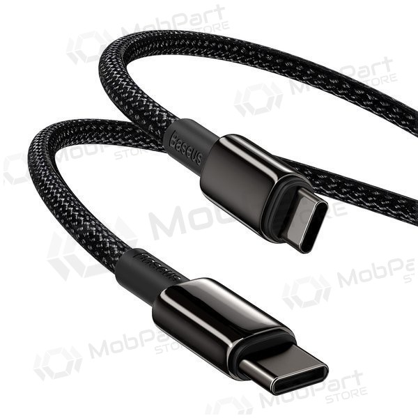 USB kaapeli Baseus Tungsten Gold Fast Data Type-C - Type-C 100W 1.0m (musta) CATWJ-01 USB kaapeli Baseus Tungsten Gold Fast Data Type-C - Type-C 100W 1.0m (musta) CATWJ-01