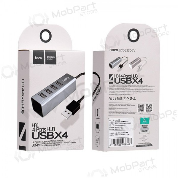 USB šakotuvas Hoco HB1 4xUSB