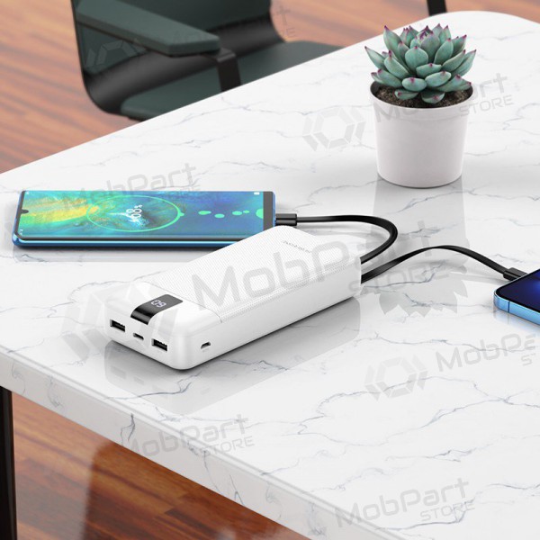 Ulkoinen paristo Power Bank Borofone BJ20A 5 Output 3 Input 20000mAh valkoinen Ulkoinen paristo Power Bank Borofone BJ20A 5 Output 3 Input 20000mAh valkoinen