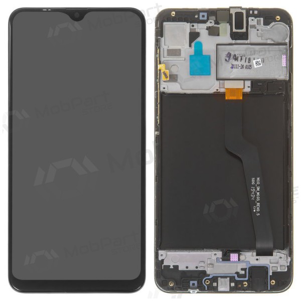 Samsung A105 Galaxy A10 näyttö (Dual SIM) (musta) (kehyksellä) (service pack) (alkuperäinen)