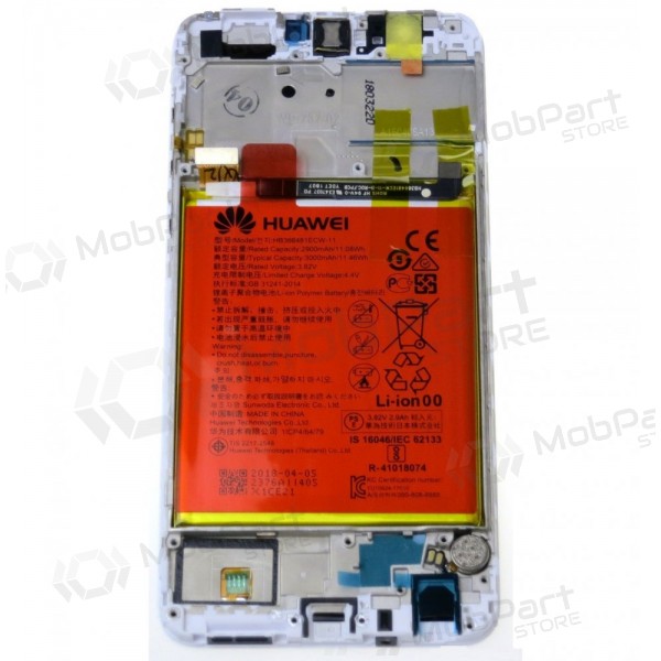 Huawei P Smart 2017 näyttö (valkoinen) (kehyksellä ja paristo) (service pack) (alkuperäinen) Huawei P Smart 2017 näyttö (valkoinen) (kehyksellä ja paristo) (service pack) (alkuperäinen)