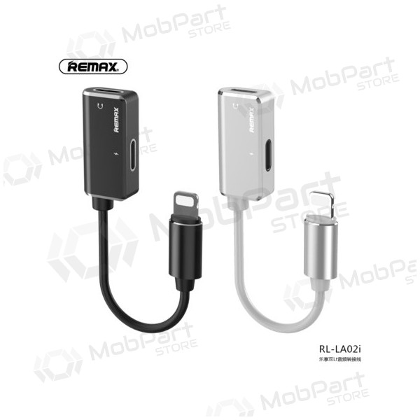 Sovitin Remax RL-LA02i iš Lightning į 2X Lightning (valkoinen)