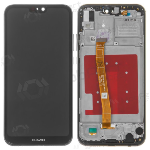 Huawei P20 Lite näyttö (musta) (kehyksellä) (käytetty grade B, alkuperäinen)
