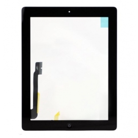 Apple iPad 4 kosketuslasi HOME-painikkeella ja pidikkeillä (musta)