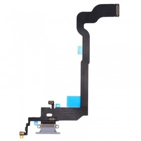 Apple iPhone X latauspistorasian ja mikrofonin liitin (latausliitin) (hopea)