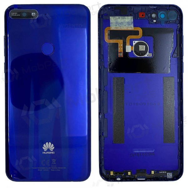 Huawei Y7 2018 takaakkukansi (sininen) (käytetty grade A, alkuperäinen)