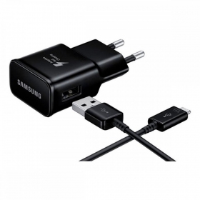 Laturi alkuperäinen Samsung EP-TA200NBE 15W + Type-C kaapeli musta