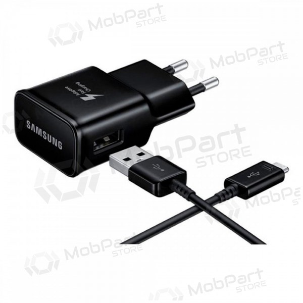 Laturi alkuperäinen Samsung EP-TA200NBE 15W + Type-C kaapeli musta