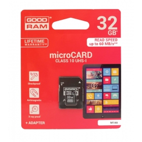 Muistikortti GOODRAM MicroSD 32GB (class 10) + SD adapter