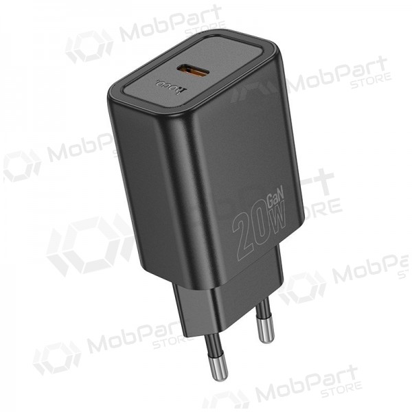 Puhelimen laturi Hoco N60 20 W GaN USB-C musta