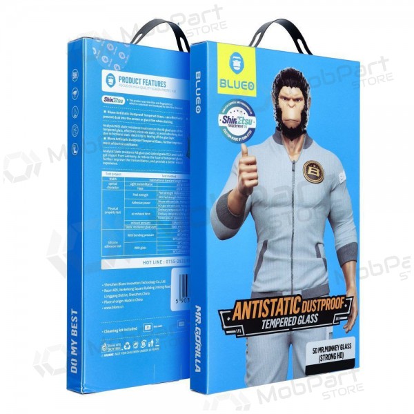 LCD apsauginis stikliukas 5D Mr. Monkey Glass (Strong Lite) Samsung A356 A35 5G/A556 A55 5G musta