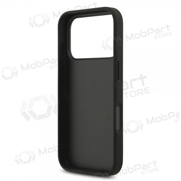 Apple iPhone 17 Pro - Guess PU 4G Metal Logo Strap -kotelo (musta)