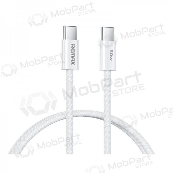 USB kaapeli Remax RC-C010 USB-C to USB-C 30W 1.0m valkoinen