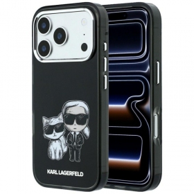 Apple iPhone 18 Pro kotelo - Karl Lagerfeld PU Semi Wrap Smooth Sketch Bodies MagSafe