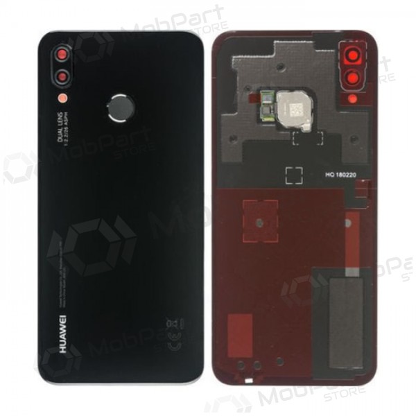 Huawei P20 Lite takaakkukansi musta (Midnight Black) (käytetty grade C, alkuperäinen)