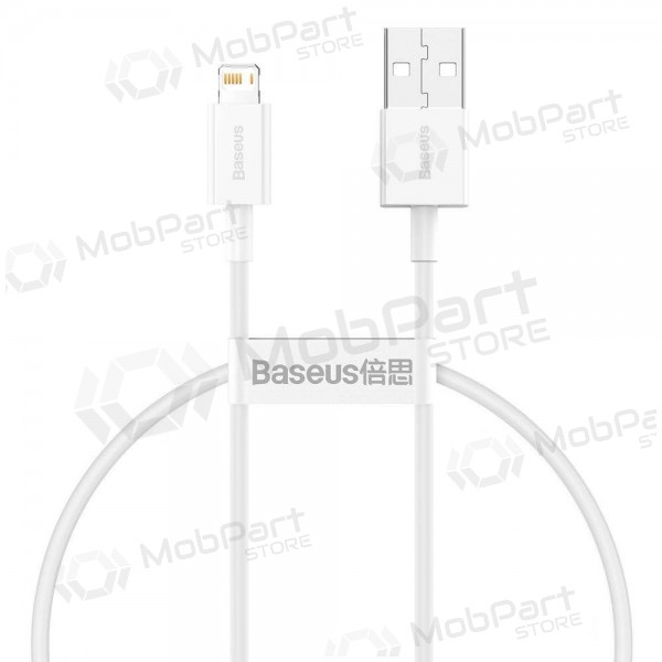USB kaapeli Baseus Superior Lightning 2.4A 0.25m (valkoinen) CALYS-02