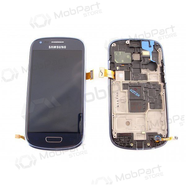 Samsung I8190 Galaxy S3 mini näyttö (sininen) (kehyksellä) (käytetty grade A, alkuperäinen)