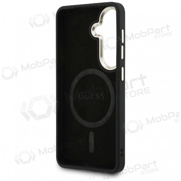Samsung Galaxy S26 kotelo - Guess PU Leather 4G Gold Frame Magnetic (ruskea)