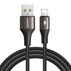 USB kaapeli Joyroom SA25-AL3 USB to Lightning 3A 1.2m musta