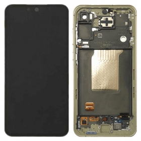 Samsung Galaxy A55 näyttö (Awesome Lemon) (kehyksellä) (alkuperäinen)