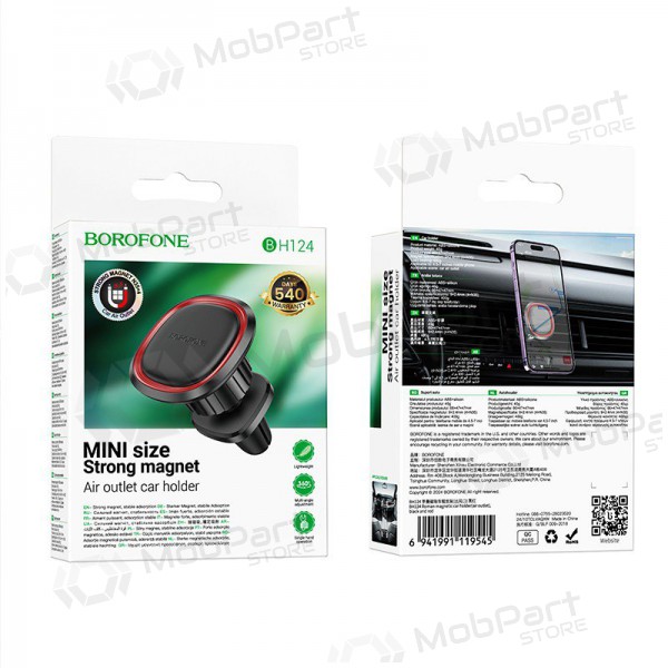 Auton matkapuhelinpidike Borofone BH124 (air vent) musta