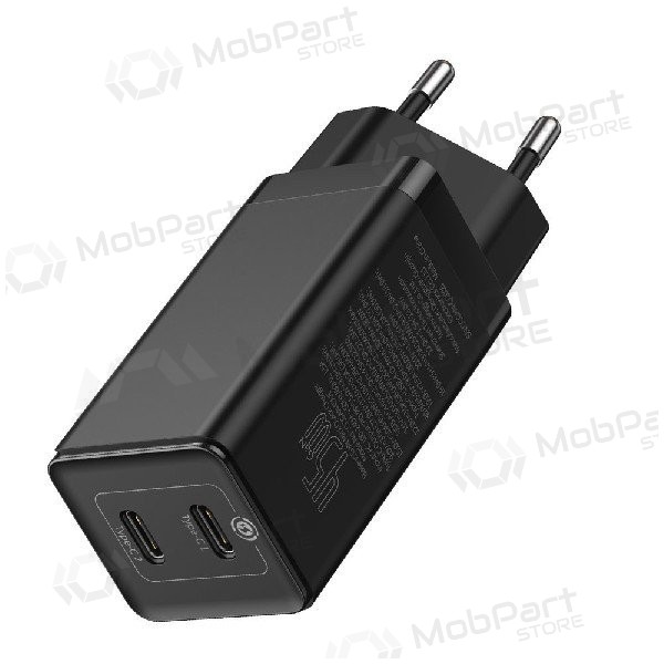 Laturi Baseus GaN 45w (20V/3A) + Type-C kaapeli (MacBook) (musta)