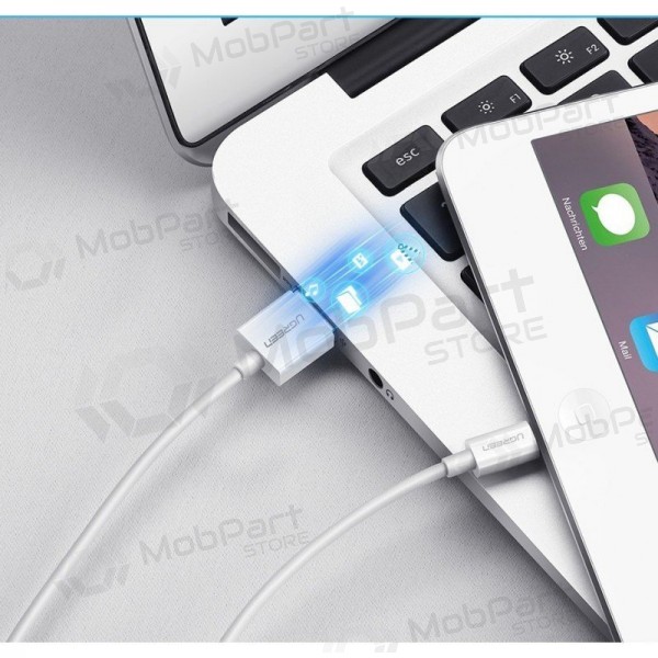USB kaapeli Ugreen US155 MFi USB to Lightning 2.4A 2.0m valkoinen