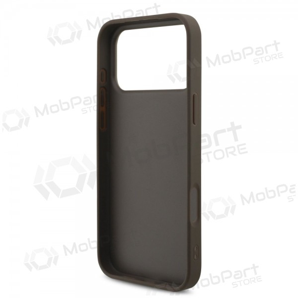 Apple iPhone 17 Pro Max kotelo - Guess PU 4G Metal Logo (ruskea)