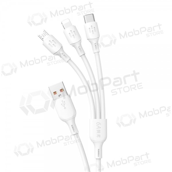 USB-kaapeli Dudao L8A-3in1 USB-A–USB-C / Micro USB / Lightning 1.2 m