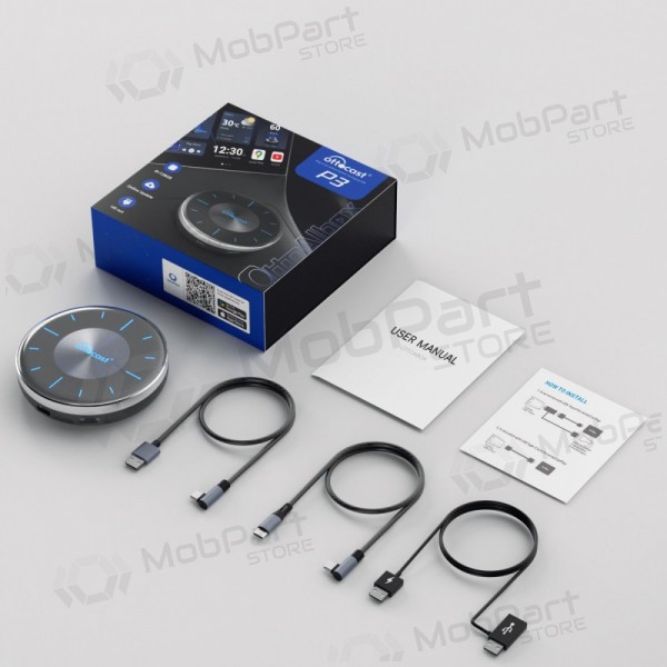 Langaton CarPlay / Android Auto -sovitin Ottocast OttoAiBox P3 PCS46 musta