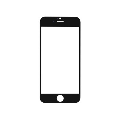Apple iPhone 6 Näytön lasi (musta) (for screen refurbishing)