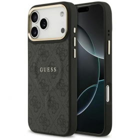 Apple iPhone 17 Pro - Guess PU Leather 4G Gold Frame MagSafe -kotelo