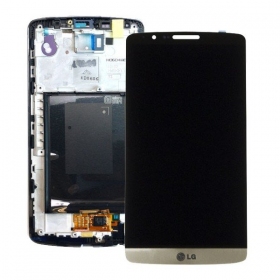 LG D855 Optimus G3 näyttö (kehyksellä) (kultainen)
