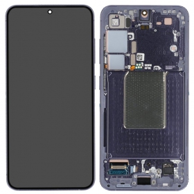Ekranas Samsung S921 S24 su lietimui jautriu stikliuku ja rėmeliu Cobalt Violet alkuperäinen (service pack)