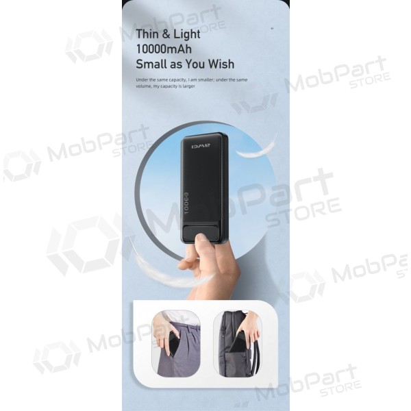 Ulkoinen paristo Power Bank Awei P5K 5V/2.1A 10000mAh musta