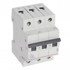 Johdonsuojakatkaisija MCB RX3 Legrand 419240 - (50A, 3P, 230V, 6kA)