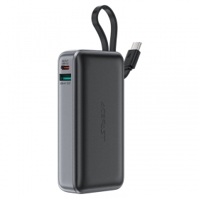 Ulkoinen paristo Power Bank Acefast M7-10000 PD30W With Cable 10000mAh musta