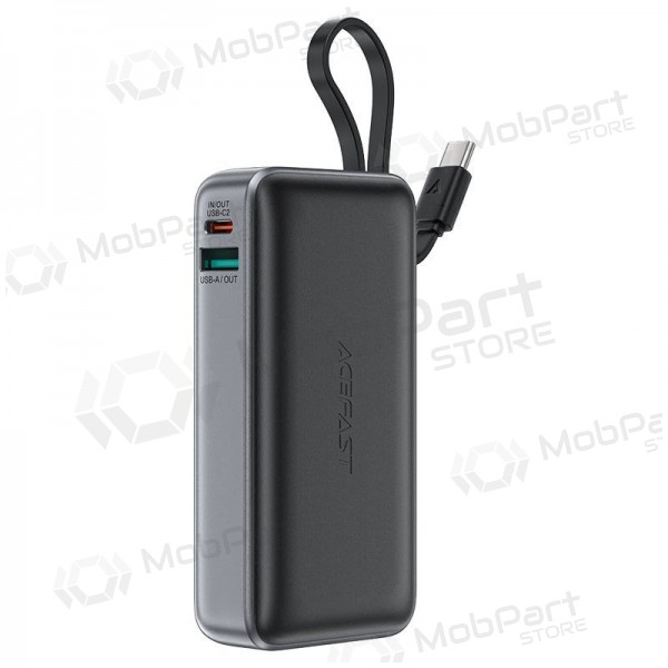 Ulkoinen paristo Power Bank Acefast M7-10000 PD30W With Cable 10000mAh musta