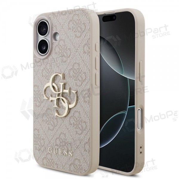 Apple iPhone 17 kotelo - Guess PU 4G Metal Logo (vaaleanpunainen)
