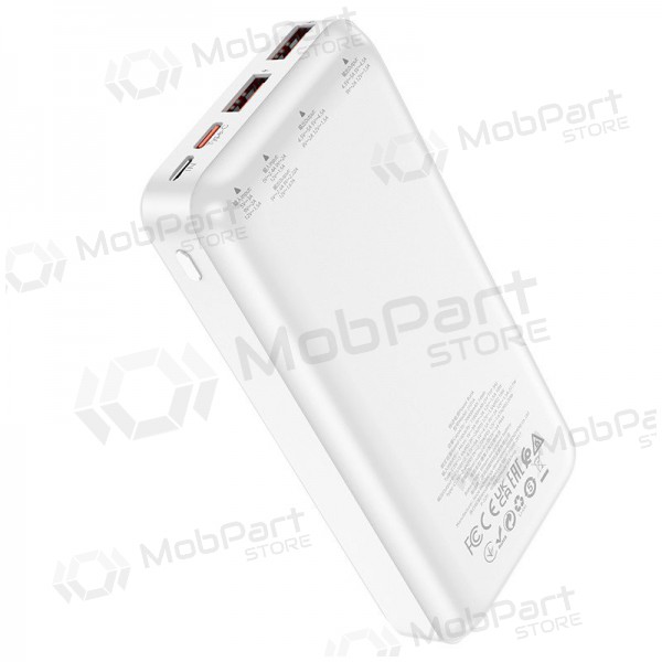 Ulkoinen paristo Power Bank Hoco J101A PD 20W+Quick Charge 3.0 22.5W 20000mAh valkoinen