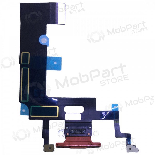 Apple iPhone XR latauspistorasian ja mikrofonin liitin (latausliitin) (punainen) Apple iPhone XR latauspistorasian ja mikrofonin liitin (latausliitin) (punainen)