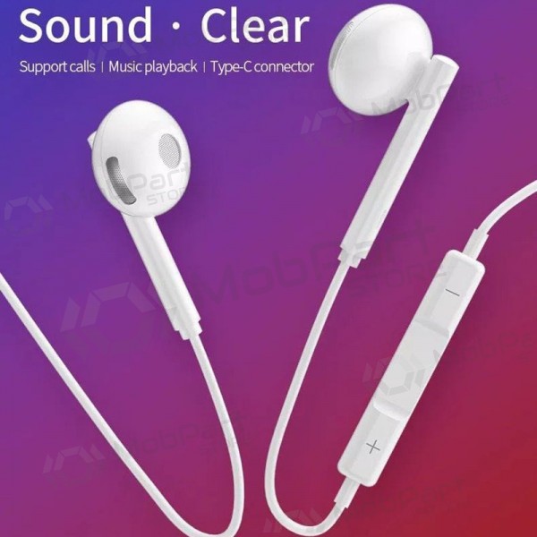 Handsfree HOCO L10 Type-C (valkoinen) Handsfree HOCO L10 Type-C (valkoinen)