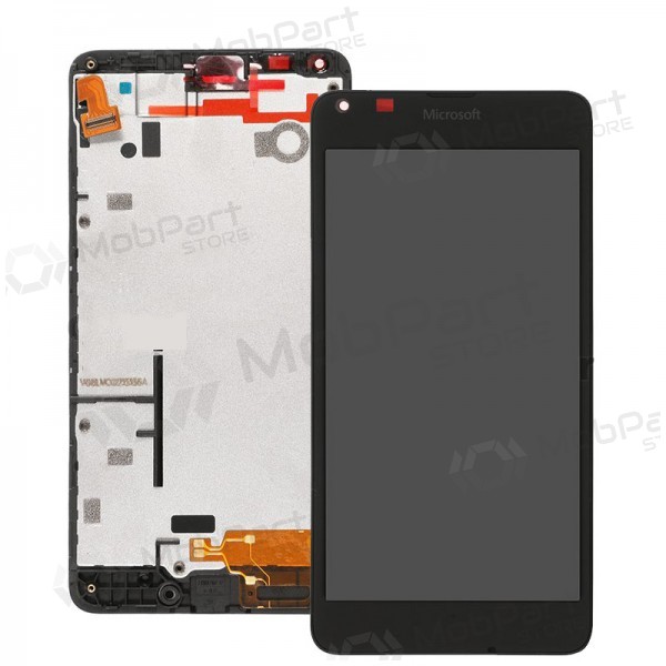 Microsoft (Nokia) Lumia 640 näyttö (kehyksellä) (musta) (käytetty grade A, alkuperäinen)