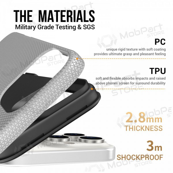 Suojakuori Perfectionists Triangle Mag Case Apple iPhone 11 hopea Suojakuori Perfectionists Triangle Mag Case Apple iPhone 11 hopea