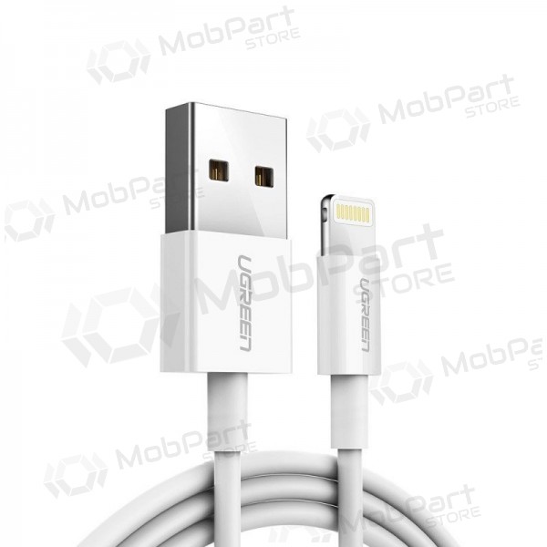 USB kaapeli Ugreen US155 MFi USB to Lightning 2.4A 2.0m valkoinen